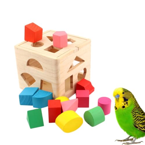 iplusmile Wood Block Toss Spielzeug Für Papageien Und Lehrreiches Holzspielzeug Für Vögel Spaß Und Für Kleine Vögel von iplusmile