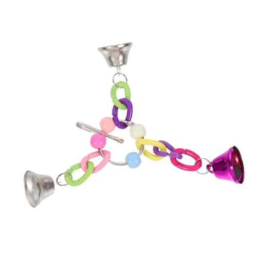 iplusmile Hängendes Kauspielzeug Für Papageien Vogelspielzeug Zum Aufhängen Glockenspielzeug Für Papageienkäfige Buntes Spielzeug Für Kleine Vögel Und Sittiche von iplusmile