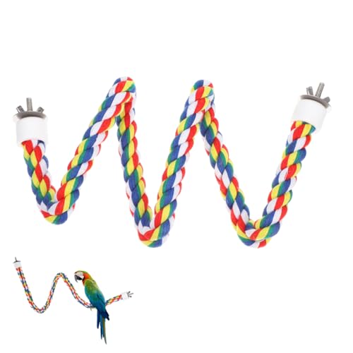 iplusmile Papageienseilspielzeug Sitzstange für Papageien, Kletterseil, Vogelsitzstange, Vogelseil, 79,8 cm, Sitzstange, Papageien, Baumwollseil für Sittiche, Nymphensittiche, Sittiche, Sittiche, von iplusmile