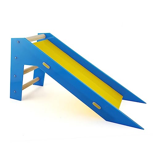 iplusmile Hamster-kletterspielzeug Blaue Große Tischlampenschirme Hamsterspielzeug Kletterspielzeug Für Vögel Gleiten Lernspielzeug Kleine Holzleiterstütze Papagei Hölzern von iplusmile