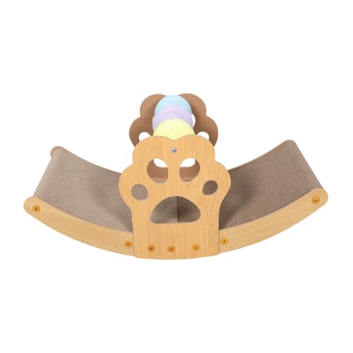 iplusmile Pet Boot Förmiges Schaukelbett mit Bunten Bällen All Season Katzenscratch Lounge Kätzchen und Spielbereich und Unterhaltsam für Haustiere von iplusmile