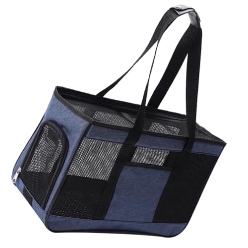 iplusmile Außencontainer Reisetasche Für Haustiere Pet Out Bag The Cat Blue Grid Handtasche Welpenträger von iplusmile