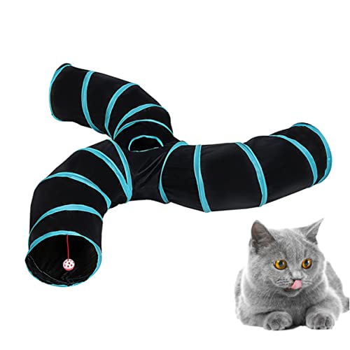 iplusmile Pet-Tube- interaktives Katzen katzentunnel Katzen spielsachen cat Toy Teaser Katzenspielzeug zusammenklappbares Tunnelspielzeug für Haustiere von iplusmile