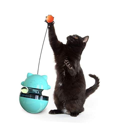 iplusmile Interaktiver Tumbler Für Katzen Wackelspielzeug Blau Intelligenz Und Spielvergnügen Langeweile Und Destruktives Verhalten von iplusmile