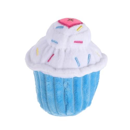 iplusmile Plüsch -Eisspielzeug Zahnen Haustier Welpe Spielzeughund klein zum Beißen von Hunden Hundekauspielzeug Hundezahnknirschspielzeug Hündchen Kauspielzeug Blau von iplusmile