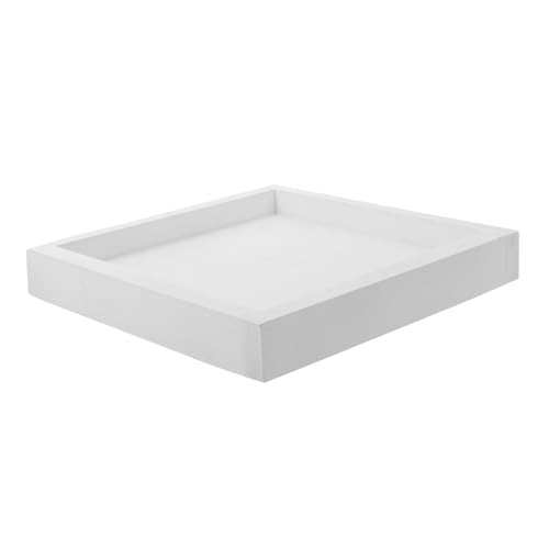 iplusmile Quadratisches Blumentopftablett Pflanztöpfe Für Zimmerpflanzen Drinnen Eingetopft Pflanzentopfsaucer Quadratisches Topftablett Untersetzer Für Gartentöpfe Pflanzschale Anlage Weiß von iplusmile