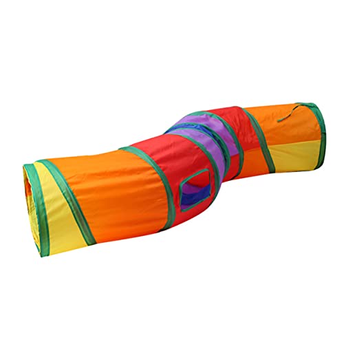 iplusmile Regenbogen-Katzen-Tunnel Interaktives Katzenspielzeug Kätzchen Katzenrätsel Katzenspielzeug Interaktiv Katze Läuft Durch Den Tunnel Kleiner Katzentunnel Katzenspieltunnel von iplusmile
