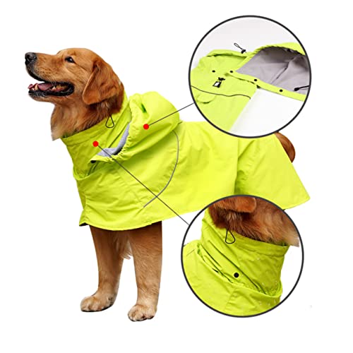 iplusmile Regenkleidung für Haustiere Hundemäntel Regenmantel Wasserdicht Leicht nass Dog rain Jacket hunderegenjacke Dog Raincoats Regenjacke für Haustiere Nylon-Hunderegen Yellow von iplusmile