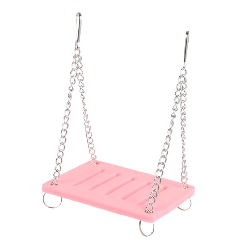 iplusmile Schaukelspielzeughamster Futter Hamsterspielzeug Plüsch Hamsterdekorationen Für Den Käfig Einfache Hamsterschaukel Lustige Hamsterschaukel Hamster Spielzeugschaukel Rosa von iplusmile
