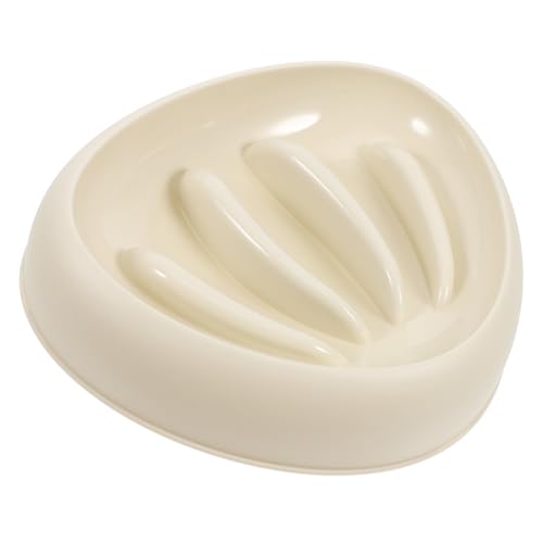 iplusmile Slow-Food-Napf für Hunde Katzenfutter-Puzzle Slow Feeder Napf für Katzen Welpenfutterschale Labyrinth Hundefutternapf Langsamfresser Katze Puzzle Hundenapf pp Beige von iplusmile