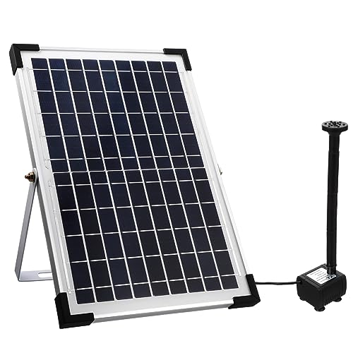 iplusmile Solarbetriebene Wasserfontäne für Außenbereich Leistungsstarker zu Bedienen für Garten und Teich Entspannende von iplusmile