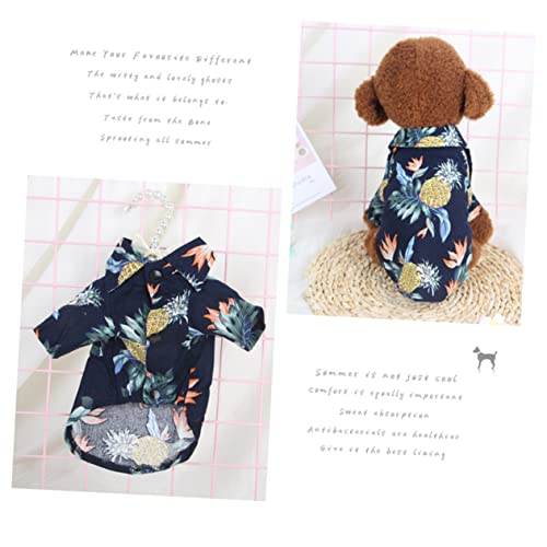 iplusmile Sommerhemd für Haustiere Hunde-Papa-Shirt Hundepullover großer Rassen Hunde-t-Shirt Hundeanzug Outfits hundekleidung hundebekleidung Dog Clothes hundekleider Haustierbluse Navy von iplusmile