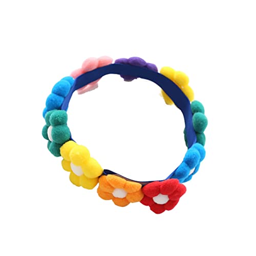 iplusmile Hundehalsband XL mit Farbenfrohem Sonnenblumenmotiv Kreatives PET Zubehör für Hunde und Katzen Atmungsaktives und Waschbares Baumwollmaterial von iplusmile