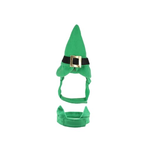 iplusmile St. Patty's Day Hundekleidung Für Hunde St. Patricks Day Hundekostüm Hunde-Stirnband Und Gürtel-Set Bekleidungsset Für Haustiere Green von iplusmile
