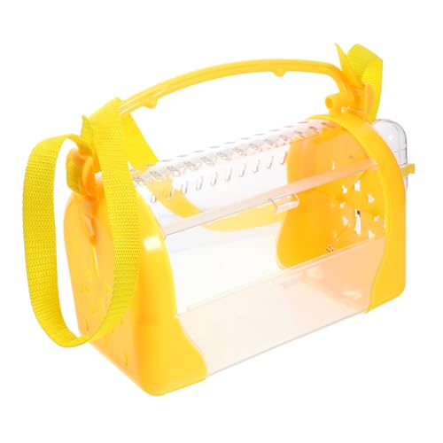iplusmile Tragbarer Hamsterkäfig Aus Robustem Mit Futternapf Und Wasserflasche Für Reisen Ausflüge Und Camping Mit Kleinen Tieren Handgehaltener Hamsterträger von iplusmile