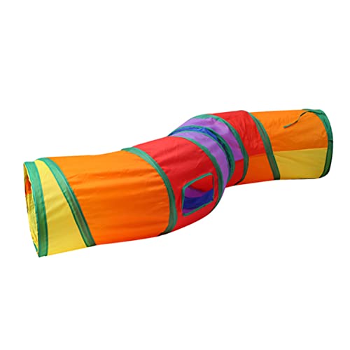 iplusmile Tunnelspielzeug für Katzen Kätzchen Katzenspielzeug interaktiv Katzenrätsel Faltbarer katzentunnel Katzenspielzeug faltbar Haustierbedarf Pet-Tube- Colorful von iplusmile