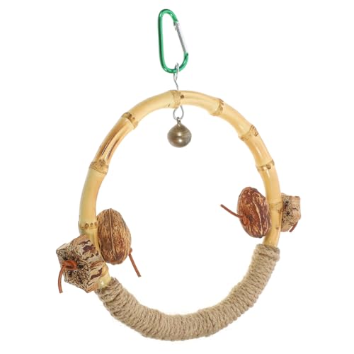 iplusmile Papageien-Spielzeug Naturholz Hängende Schaukel Und Kletterstand Für Vögel Verschleißfest Und Für Sittiche Und Kanarienvögel von iplusmile