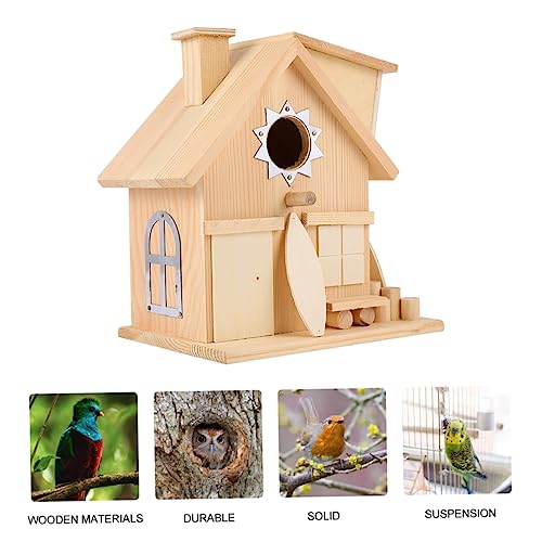 iplusmile Vogelnest Aus Holz Vogelbeobachtung Im Freien Kleine Vogelhäuser Für Draußen Vogelhaus Zum Aufhängen Rustikales Unvollendetes Vogelhaus Aus Zeder Spatz Vogelhäuser von iplusmile