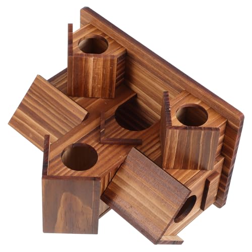 iplusmile Vogelnest-Ornamente aus Holz Vogelhütte intelligenter Vogelhäuschen Vogelhaus aus Holz Sparrow Bird House Vogel Stehen Sittich Nest Papageienbrutnest hölzern Coffee von iplusmile
