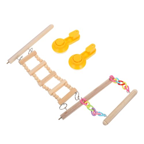 iplusmile Vogelstandausrüstung Papageienbarsch Vogel Fensterbarsch Papageienstange Cockatiel Barch Saugnapfbirge Barsch Papageienleiter Vogelbarsch Vogelleitern Stroh von iplusmile