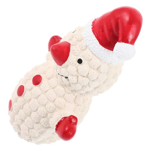 iplusmile Weihnachtliches Quietschspielzeug für Hunde aus Weichem Latex Langlebiges Kauspielzeug Interaktives Schneemann Design Sicher und Unterhaltsam für Welpen und Kleine bis Große Hunde von iplusmile