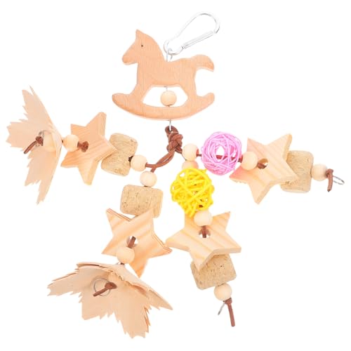 iplusmile Hängespielzeug Für Papageien Aus Holz Kauspielzeug Für Vögel Vogelschaukelspielzeug Beißspielzeug Für Vögel Interaktives Spielzeug Für Sittiche Drehspielzeug Für von iplusmile
