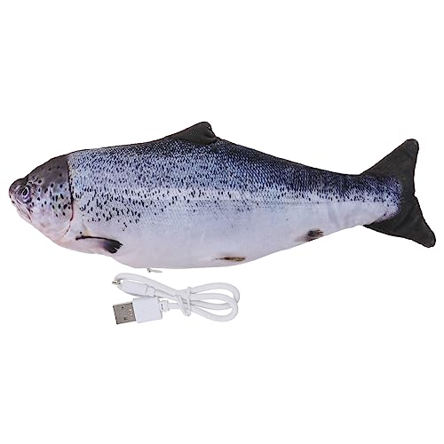 iplusmile Elektrischer Springender Fisch Katzenspielzeug Mit USB-Aufladung Haustier-Teaser Katzenfischspielzeug Zum Greifen Und Spielen Inklusive Katzenminze Packung von iplusmile