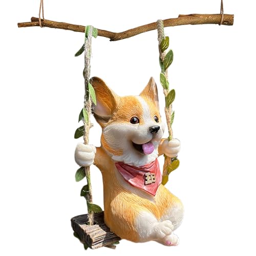itrimaka Garten-Außenanhänger, Hundestatue, Außendekoration | Robuste Hundestatue für den Innenhof | Welpendekorationen für Familie, Freunde, Kollegen, Männer, Frauen, Kinder von itrimaka