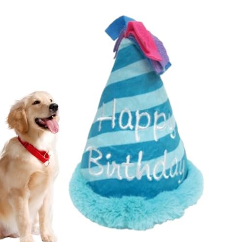 itrimaka Geburtstagskuchenspielzeug für Hunde,Geburtstagsspielzeug für Hunde - Süßes Hutkuchen-Plüschtier - Plüsch-Hundespielzeug, kreative Geburtstagsgeschenke für Hunde, waschbares, langlebiges von itrimaka