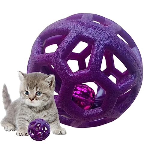 itrimaka Haustierglockenball,Tragbares ausgehöhltes kleines Welpenballspielzeug | Multifunktionale interaktive Katzenspielzeugbälle mit Glocke, Katzenspielzeug, Gitterbälle für Hamster, Katzen von itrimaka