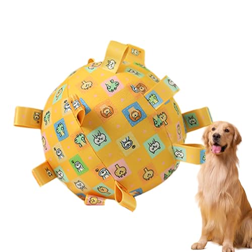 itrimaka Hundespielzeug – Interaktives Kauspielzeug für Hunde, Ball mit Riemen, interaktives Kauspielzeug für kleine und mittelgroße Hunde, quietschender Welpenball itrimaka Hundespielzeug – Interaktives Kauspielzeug für Hunde, Ball mit Riemen, interaktives Kauspielzeug für kleine und mittelgroße Hunde, quietschender Welpenball von itrimaka