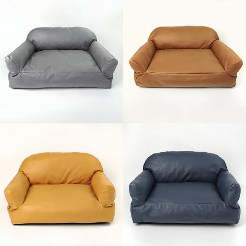 iyoimono Hundebett Kleine Hunde, Katzenbett Flauschig und Kuschelig, Waschbar und Super Weiches Hundesofa Hundekissen, Gepolstert Hundematte, Grau, 64×50×35cm von iyoimono