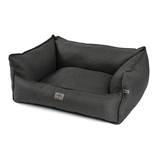 JAMAXX® Luxus Hundekörbchen orthopädisches Hundebett Memory Foam Hundekissen mittelgroße Hunde kuscheliges Sofa Matte Waschbar Flauschige HundeCouch Hundekorb Rand extra-hoch PDB2018 M 90x70 anthrazit von jamaxx-pets