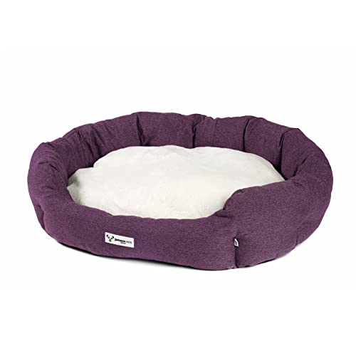 JAMAXX Hunde-Körbchen Bequem Weich, Wendekissen Waschbar Hundekorb Hundebett mit Komfort-Polsterung PDB2089 (L) 90x75 Berry von jamaxx-pets