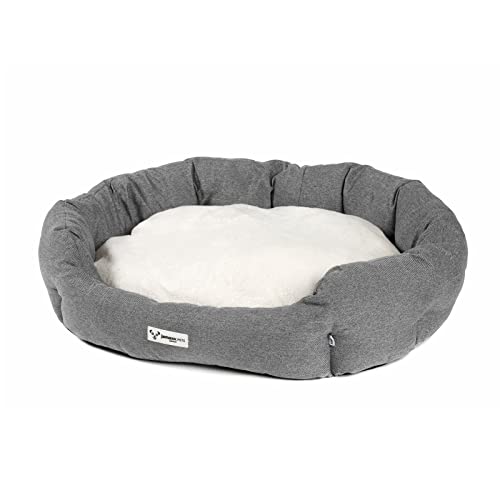 JAMAXX Hunde-Körbchen Bequem Weich, Wendekissen Waschbar Hundekorb Hundebett mit Komfort-Polsterung PDB2089 (L) 90x75 mid-Grey von jamaxx-pets