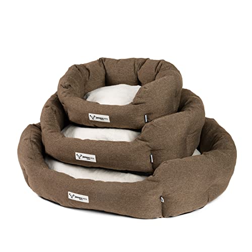 JAMAXX Hunde-Körbchen Bequem Weich, Wendekissen Waschbar Hundekorb Hundebett mit Komfort-Polsterung PDB2089 (M) 70x60 Brown von jamaxx-pets