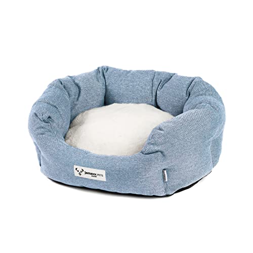 JAMAXX Hunde-Körbchen Bequem Weich, Wendekissen Waschbar Hundekorb Hundebett mit Komfort-Polsterung PDB2089 (S) 50x40 Light-Blue von jamaxx-pets