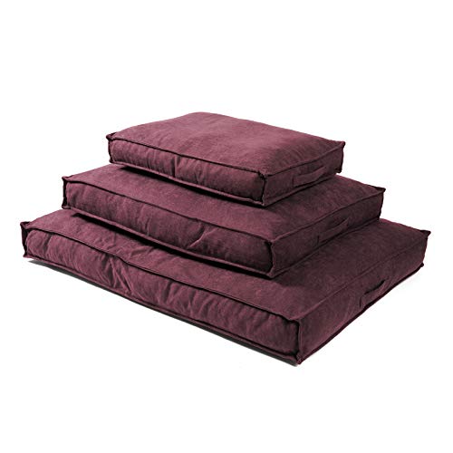 JAMAXX Premium Hundekissen Orthopädisch Weich Memory Foam, Waschbar, Nässeschutz Wasserabweisend - Dicke Füllung Visco Elastisch, Flauschig Samtartiger Stoff, Hundebett PDB1001 (120x90 (L), Purple) von jamaxx-pets