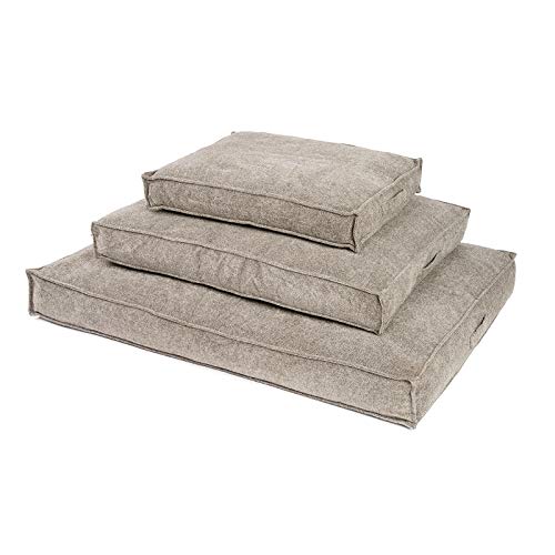 JAMAXX Premium Hundekissen Orthopädische Füllung, Waschbar Bezug aus Edlem Chinelle Stoff, Weiche Kompakte Füllung mit Visco-Schaumstoff-Flocken,120x90 (L), Sand von jamaxx-pets