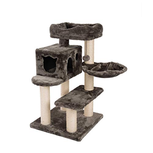 JAMAXX Premium Katzenbaum XXL H90cm, Stabil, Extra-Starke Bodenplatte und Dicke Stämme, Kuschelig-Weiches Soft-Plüsch, Höhle und Kuschel-Körbchen, PCT6008 braun JAMAXX Premium Katzenbaum XXL H90cm, Stabil, Extra-Starke Bodenplatte und Dicke Stämme, Kuschelig-Weiches Soft-Plüsch, Höhle und Kuschel-Körbchen, PCT6008 braun von jamaxx-pets