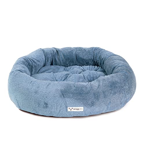 JAMAXX Super-Soft Donut Hundebett Flauschige Weiche Komfort-Polsterung Hundekörbchen Waschbar Hundekorb PDB2083 (M) 85x75 Dark-Blue von jamaxx-pets