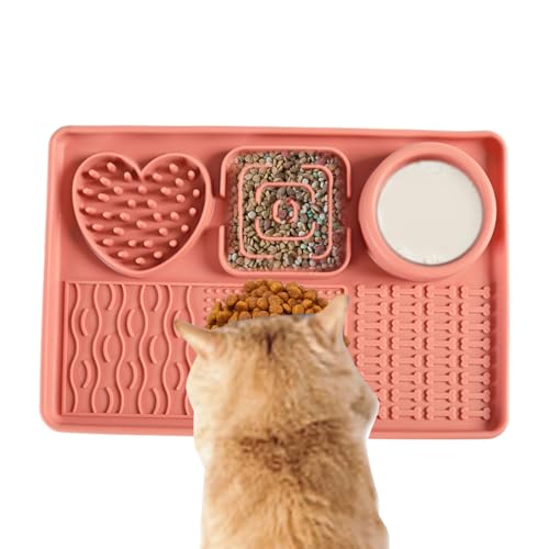 Schleckmatte Katze und Hunde, Anti Rutsch Hunde Leckmatte Silikon Slow Feeder futtermatte für Hundebaden,Trainieren,Fellpflege, 30x20cm Schleckmatte Katze und Hunde, Anti Rutsch Hunde Leckmatte Silikon Slow Feeder futtermatte für Hundebaden,Trainieren,Fellpflege, 30x20cm von jamgeery