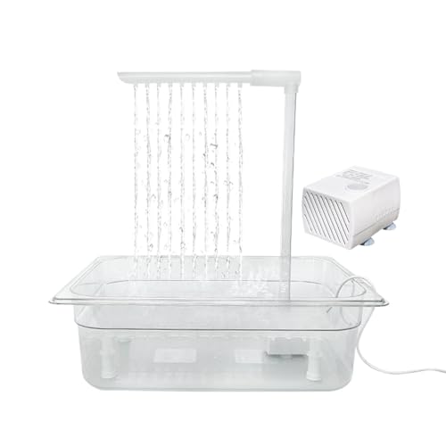 jamgeery Automatische Papageienbadewanne | Papageienbad zirkulierendes Wasser | Sittichdusche mit Pumpe, Indoor Zirkulierende Wasserbadewanne für Afrikanische Grau, Nymphensittich von jamgeery