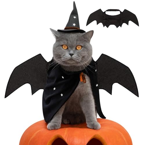 jamgeery Fledermausflügel - Halloween Flügel Kostüm Katzenzubehör,Filz Kostüm Tierkleidung für Katzen Welpen Kleine Hunde zum Verkleiden von jamgeery