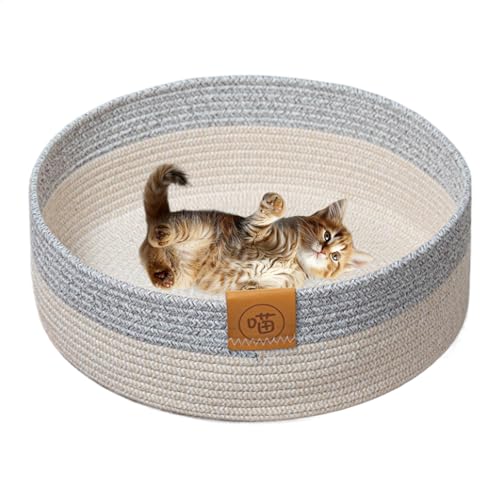 jamgeery Gewebter Katzenbett, Baumwollseil Hundebett Rund Katzenkorb Katzennest Haustier Bett Für Katzen Kleine Mittelgroße Hunde jamgeery Gewebter Katzenbett, Baumwollseil Hundebett Rund Katzenkorb Katzennest Haustier Bett Für Katzen Kleine Mittelgroße Hunde von jamgeery