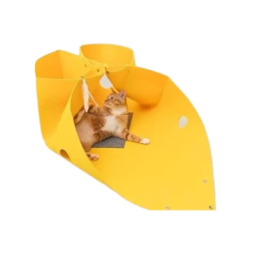 jamgeery Katzen-Donut-Bett – Filz-Katzennest, Höhlenhaus | verformbares Versteck | interaktives Anreicherungsspielzeug, abnehmbarer Kätzchen-Spielplatz für Welpen und Kätzchen von jamgeery