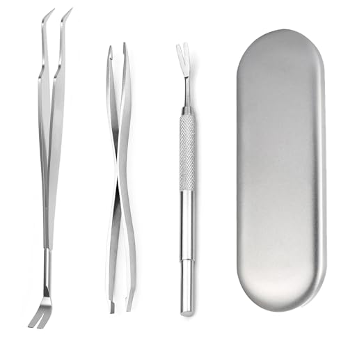 jatimdotina Zeckenzange 3er Set mit Box, 2 in 1 Profi Zeckenpinzette, Zeckenhebel Problemlos Zecken Entfernen, Edelstahl Zeckenzange für Mensch, Hunde, Katze jatimdotina Zeckenzange 3er Set mit Box, 2 in 1 Profi Zeckenpinzette, Zeckenhebel Problemlos Zecken Entfernen, Edelstahl Zeckenzange für Mensch, Hunde, Katze von jatimdotin