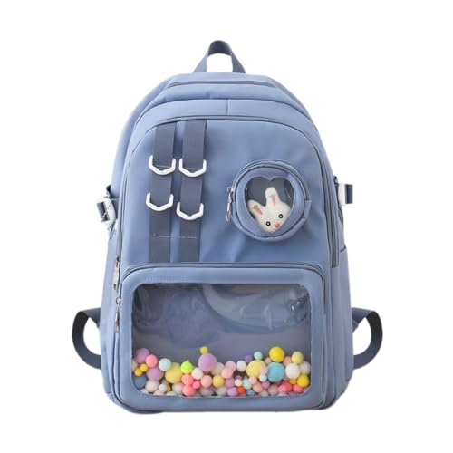 jdstty 2023 Rucksack Nylon Bookbags Für Studentin Vielseitiger Rucksack Doppel Riemen Schulter Tasche Reisetaschen Klare Tasche Tasche von jdstty
