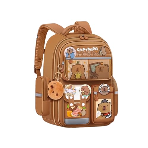 jdstty Capybara Cartoon Rucksack Geräumige Und Komfortable Schultasche Lässige Daypack Reisetaschen Für Schule Und Aktivitäten von jdstty