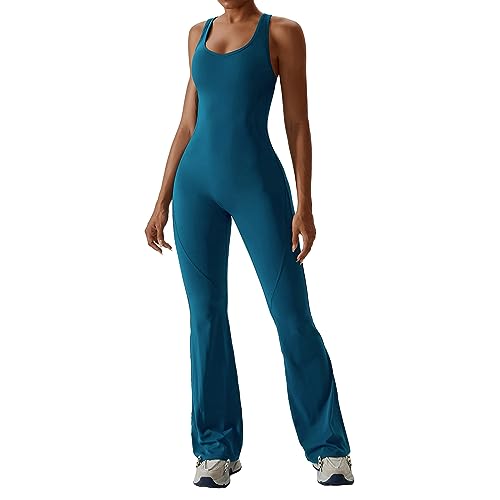 jdstty Damen Jogginghose Trainingshose Freizeithose Zum Überziehen Weites Bein Jumpsuit Hose Elastische Gesmokte Taille Hose von jdstty